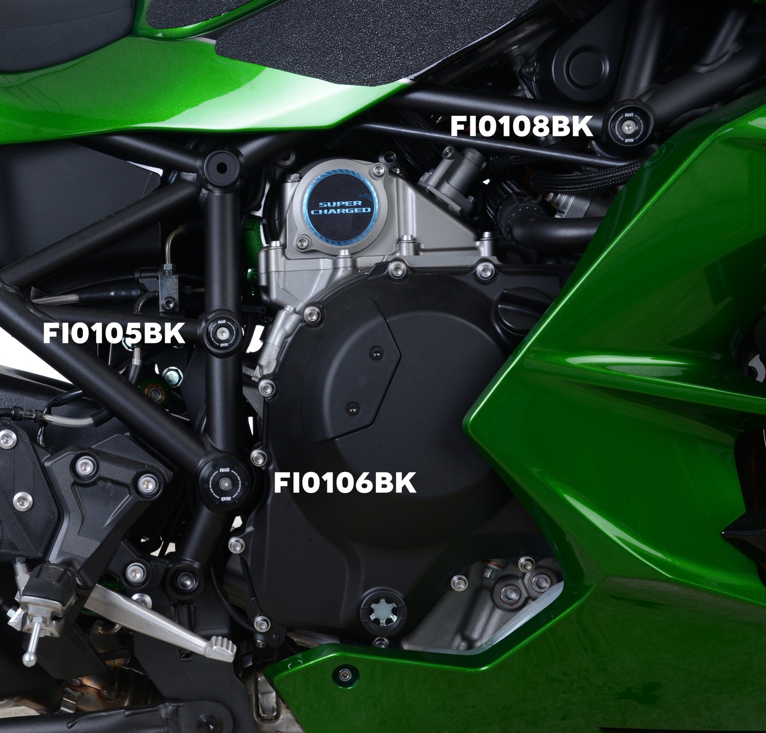 R&G Racing Frame Plug (right side, lower frame) for Kawasaki H2 / H2R '15-'22, H2 SX '16-'22 R&G Racing Frame Plug (right side, lower frame) for Kawasaki H2 / H2R '15-'22, H2 SX '16-'22